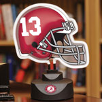 Alabama Crimson Tide NCAA College Neon Helmet Table Lamp