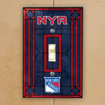 New York Rangers NHL Art Glass Single Light Switch Plate Cover