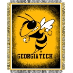 Georgia Tech Yellow Jackets NCAA College "Focus" 48" x 60" Triple Woven Jacquard Throw