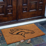 Denver Broncos NFL Rectangular Outdoor Flocked Door Mat