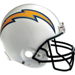 San Diego Chargers White Helmet Fathead NFL Wall Graphic