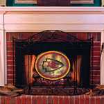 Kansas City Chiefs NFL Stained Glass Fireplace Screen