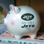 New York Jets NFL Ceramic Piggy Bank