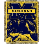 Michigan Wolverines NCAA College "Focus" 48" x 60" Triple Woven Jacquard Throw