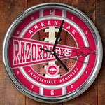 Arkansas Razorbacks NCAA College 12" Chrome Wall Clock