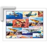 Flight Collage - Framed Canvas