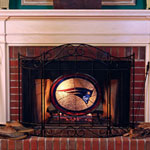 New England Patriots NFL Stained Glass Fireplace Screen