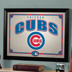 Chicago Cubs MLB Framed Glass Mirror