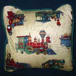 Old Trains Throw Pillows (set of 2)