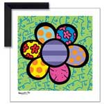 Flower Power IV - Contemporary mount print with beveled edge