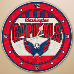 Washington Capitals NHL 12" Round Art Glass Wall Clock