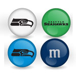 Seattle Seahawks Custom Printed NFL M&M's With Team Logo