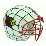 NCAA Louisville Cardinals Stained Glass Football Helmet Lamp