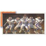 Offensive Line - Contemporary mount print with beveled edge