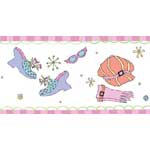 Girl Accessories Wall Border with White Background