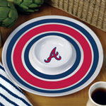 Atlanta Braves MLB 14" Round Melamine Chip and Dip Bowl