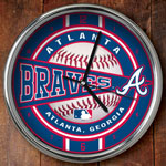 Atlanta Braves MLB 12" Chrome Wall Clock