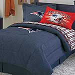 New England Patriots NFL Team Denim Queen Comforter / Sheet Set