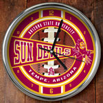 Arizona State Sun Devils NCAA College 12" Chrome Wall Clock