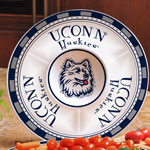 Connecticut Huskies NCAA College 14" Ceramic Chip and Dip Tray