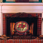 Tampa Bay Buccaneers NFL Stained Glass Fireplace Screen