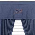 New York Mets Team Denim Window Valance