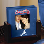 Atlanta Braves MLB Art Glass Photo Frame Coaster Set