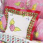 Amanda 14" Tailored Throw Pillow - White Flower 