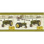 John Deere Antique Tractor Wallpaper Border