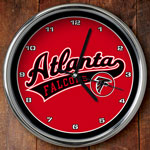 Atlanta Falcons NFL 12" Chrome Wall Clock