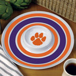 Clemson Tigers NCAA College 14" Round Melamine Chip and Dip Bowl