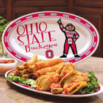 Ohio State OSU Buckeyes NCAA College 12" Ceramic Oval Platter