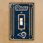 St. Louis Rams NFL Art Glass Single Light Switch Plate Cover