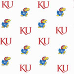 Kansas Jayhawks Crib Bumpers - White