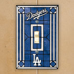 Los Angeles Dodgers MLB Art Glass Single Light Switch Plate Cover
