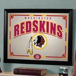 Washington Redskins NFL Framed Glass Mirror