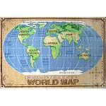 World Map Rug (5'3" x 7'6")