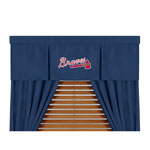 Atlanta Braves MLB Microsuede Window Valance