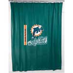 Miami Dolphins Locker Room Shower Curtain