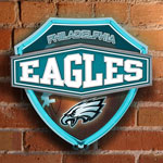 Philadelphia Eagles NFL Neon Shield Wall Lamp