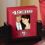 San Francisco 49ers NFL Art Glass Photo Frame Coaster Set