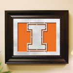 Illinois Illini NCAA College Laser Cut Framed Logo Wall Art