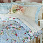 Chloe Blue Twin Floral Duvet