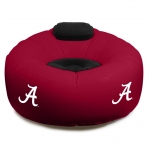 Alabama Crimson Tide NCAA College Vinyl Inflatable Chair w/ faux suede cushions