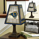 St. Louis Rams NFL Art Glass Table Lamp