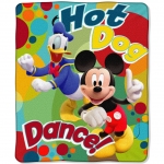 Mickey Mouse Hog Dog Dance Entertainment 50" x 60" Micro Raschel Throw