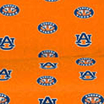 Auburn Tigers 100% Cotton Sateen Twin Sheet Set - Orange