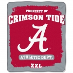 Alabama Crimson Tide College "Property of" 50" x 60" Micro Raschel Throw