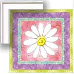 Suzie's Daisy - Contemporary mount print with beveled edge