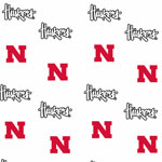 Nebraska Huskers Fitted Crib Sheet - White